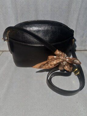 VTG Coach Madison Regis Bag 4405 Black Caviar Leather Brass Crossbody 90s Italy